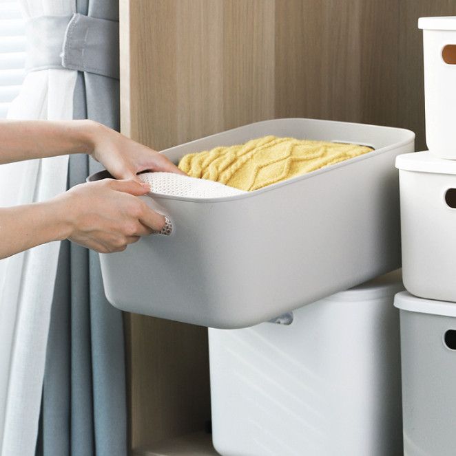 【ZEN】Kotak Organizer Penyimpanan Serbaguna Storage Box Keranjang - S Cream
