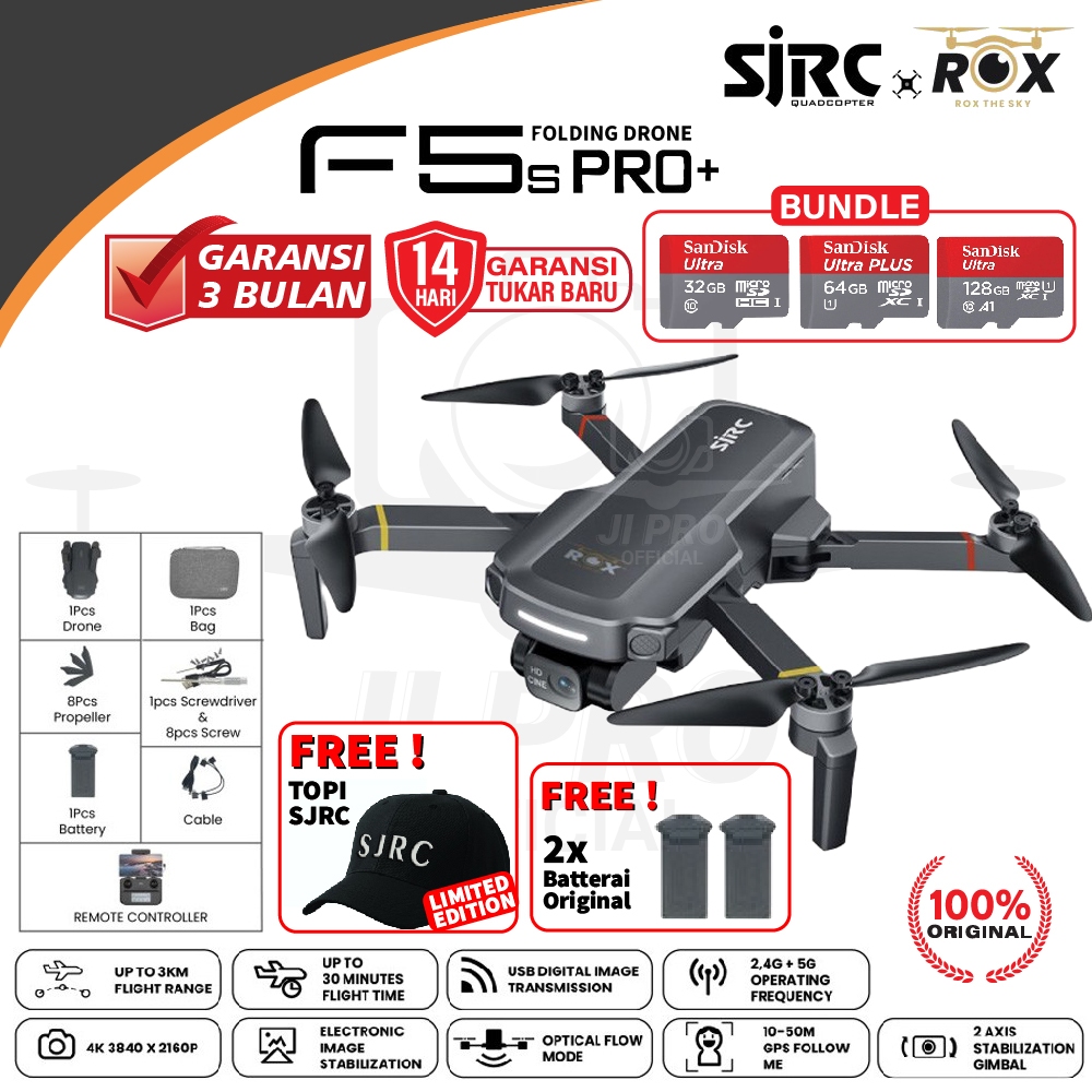 SJRC X ROX F5S PRO PLUS DRONE 3.5KM 4K EIS HD CAMERA F5 S PRO