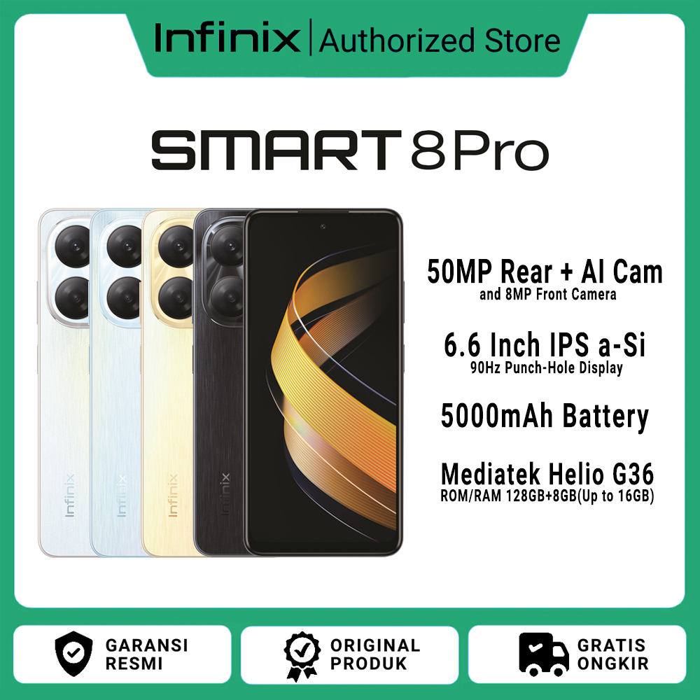 Infinix Smart 8 Pro - Kamera Utama 50MP