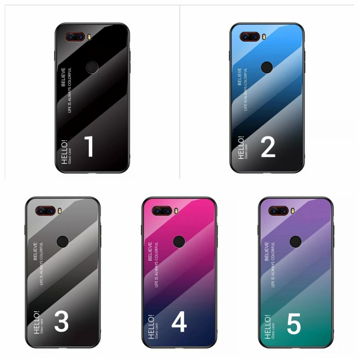 Gradient Glass Case Xiaomi Mi Max Max2 Mimax Mimax2 2 Back Casing Hp 