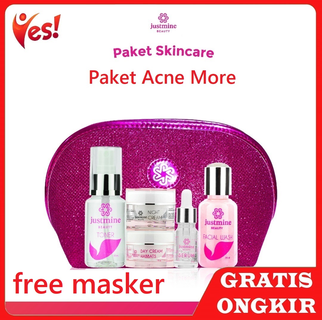 Justmine Beauty Skincare BPOM Paket Glowing 5in1