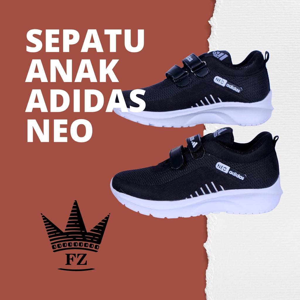 Sepatu adidas neo sepatu anak sekolah laki laki perempuan TK SD Terlaris