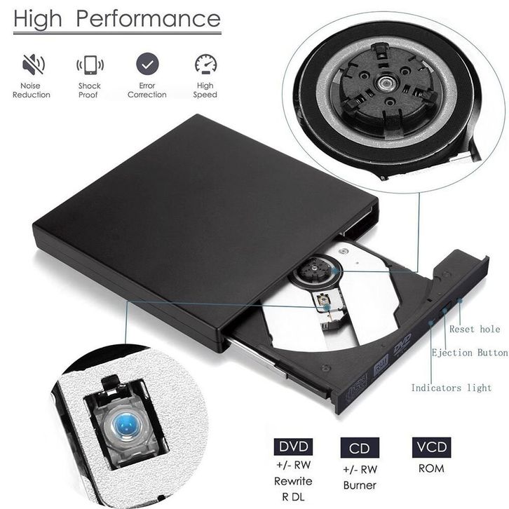 Drive Optik UORRIS Komputer CD drive optik eksternal berkecepatan tinggi drive ...