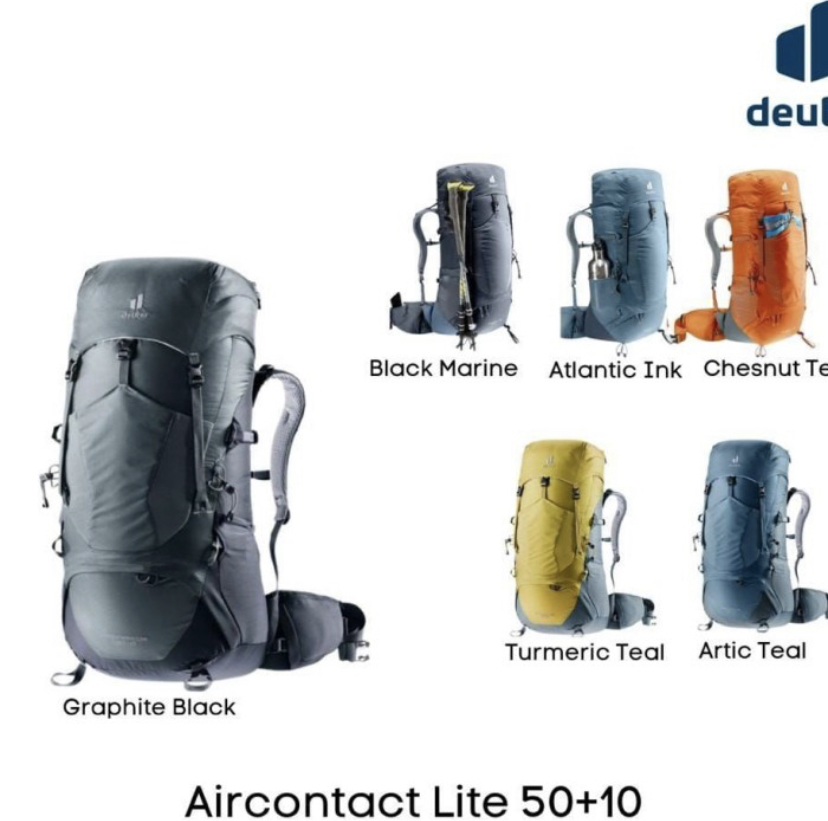 Tas Carrier Deuter Aircontact Lite 50+10 Trekking Backpack