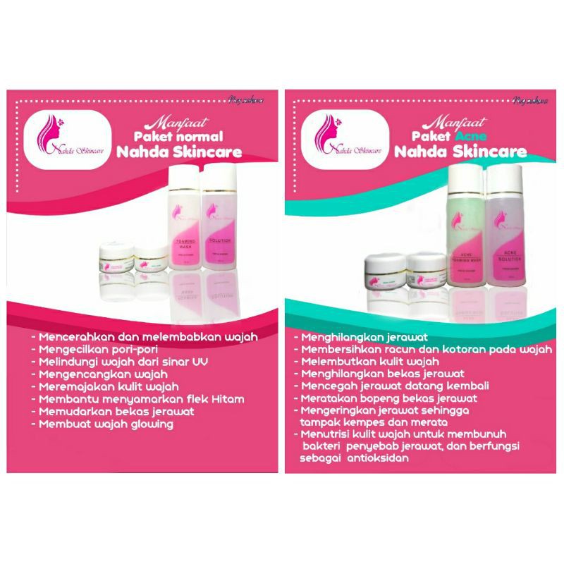 YES Nahda Skincare Asli Paket skincare nahda nahda nahda skin care acne anti jerawat nahda paket normal nbs murah nahda