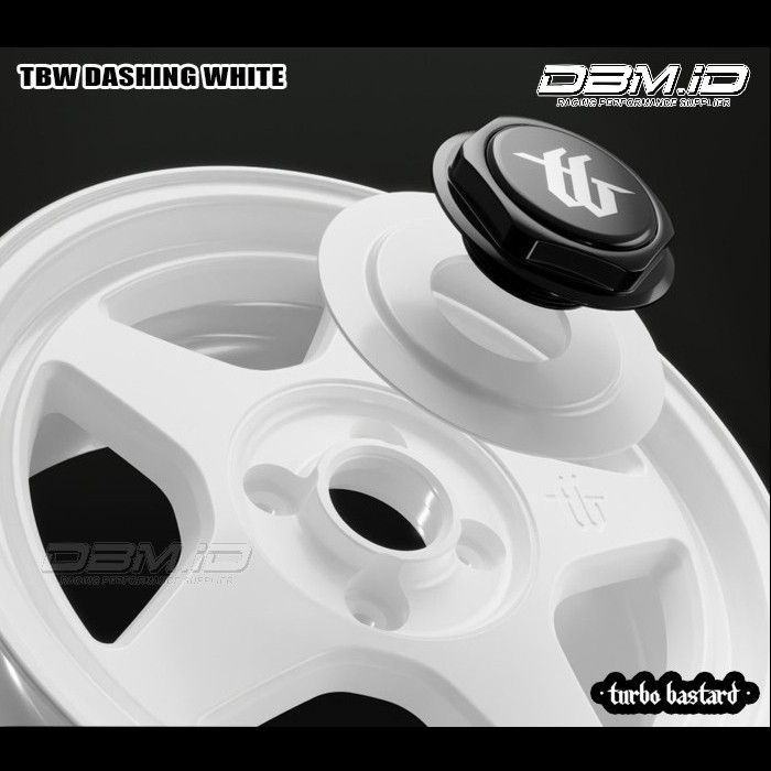 Velg Mobil TBW Turbo Bastard Dashing R15 4x100 White putih