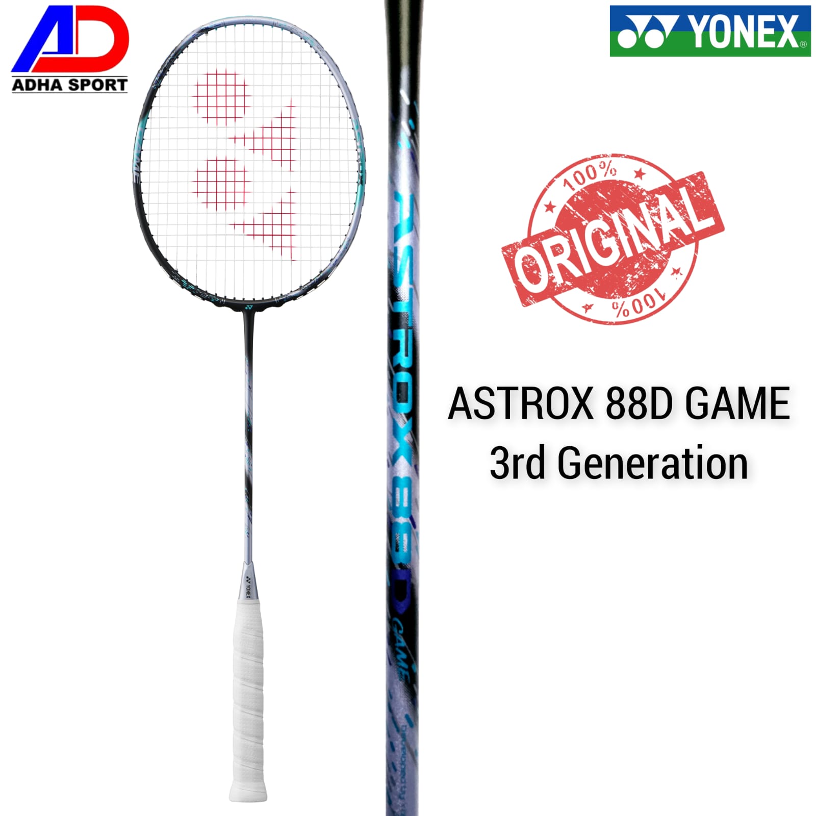 Yonex Astrox 88D Game Black / Silver - 4U-G5 badminton