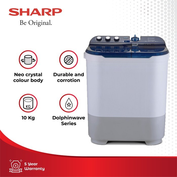 Mesin Cuci SHARP 2 Tabung 70MW 7KG/80MW 8KG/90MW 9KG/85CR 8,5KG/95CR 9 ...