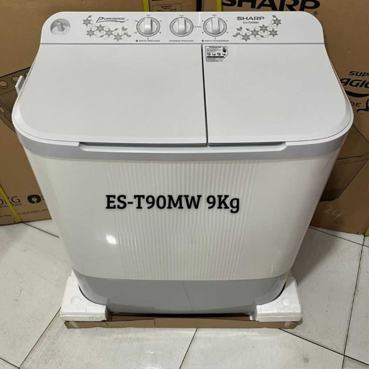 Mesin Cuci SHARP 2 Tabung 70MW 7KG/80MW 8KG/90MW 9KG/85CR 8,5KG/95CR 9 ...