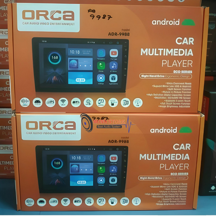 Android Mobil Orca HEADUNIT ANDROID 9 INCH ORCA Deckless Double din mobil TV Orca 9988 7 ...
