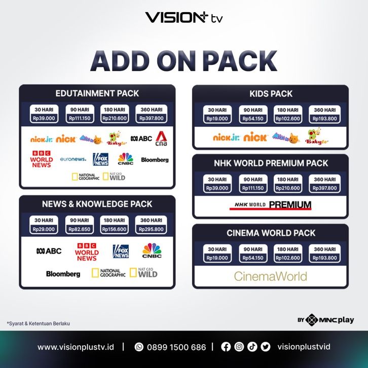 Vision Android Tv Vision+ TV Android Tv Box by MNC Play GRATIS TV NASIONAL SEUMUR HIDUP
