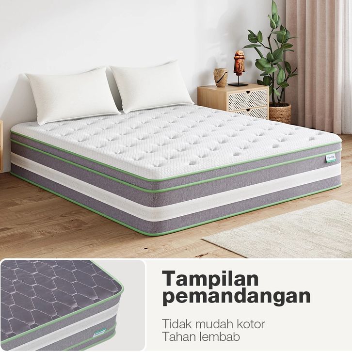Spring Bed Busa 【FREE BANTAL】Kasur Busa Novilla IceMint Tebal 25 30 cm Spring Bed Full ...