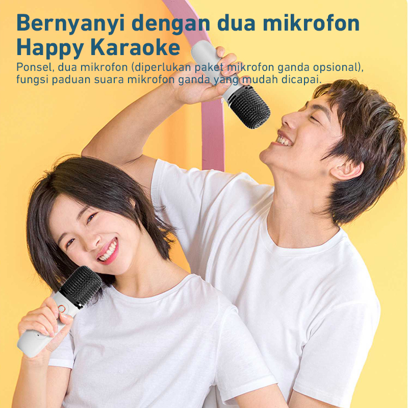 SPEAKER BLUETOOTH 2MIC 1 SET KARAOKE SPEAKER KTV CUTE WIRELESS LUCU ...