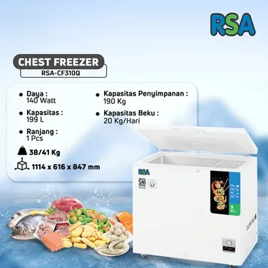 Chest Freezer RSA CF-310Q/ Freezer Box RSA 300 Liter CF-310Q