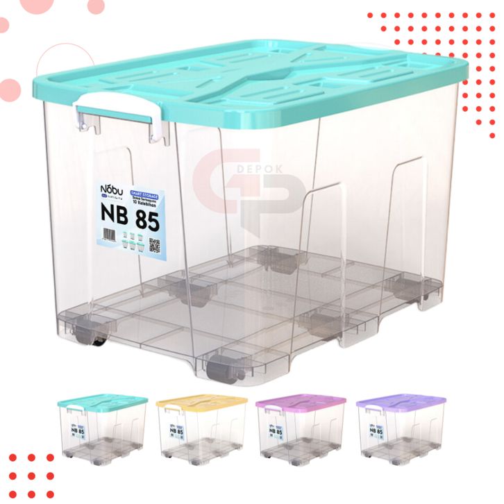 TANPA DP BOX CONTAINER BENING 100 L / 85 L / 55 L / 40 LITER + RODA ...