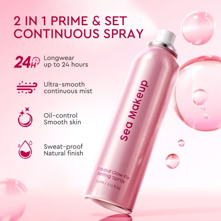Setting Spray - Sea Makeup Longlasting Makeup 24 Jam Continuous Glowing ...