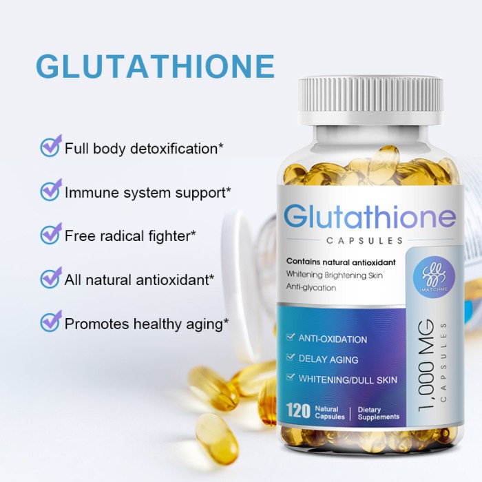 imatchme glutathione 1000mg KAPSUL PEMUTIH KUAT MENGURANGI KUSAM ANTI PENUAAN MENINGKATKAN KEKEBALAN SUPLEMEN MAKANAN KECANTIKAN KULIT Pack Size:20 Effervescent tablet Natural Health PureRawz | SARMs, Peptides