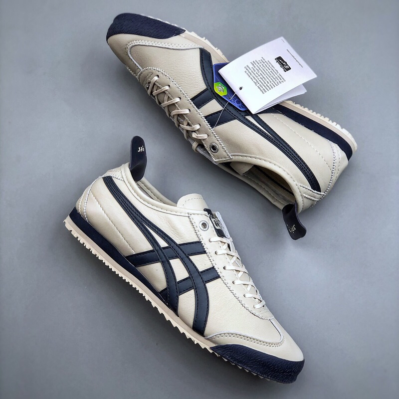 Sepatu Pria / Sepatu Wanita Sepatu Onitsuka Tiger Original Sd Cream Navy  Indiana free PaperBag Kaos Kaki Official Store
