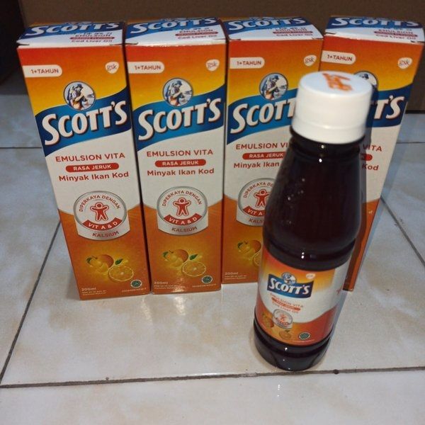 Scott Rasa Scott Emulsion 400ml Rasa Jeruk Minyak Ikan Scott Vitamin Untuk Anak