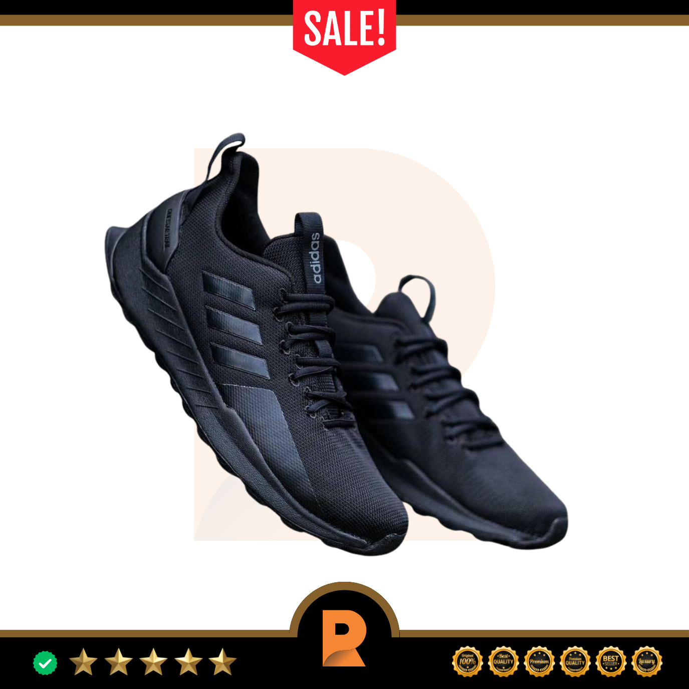 sepatu adidas full black