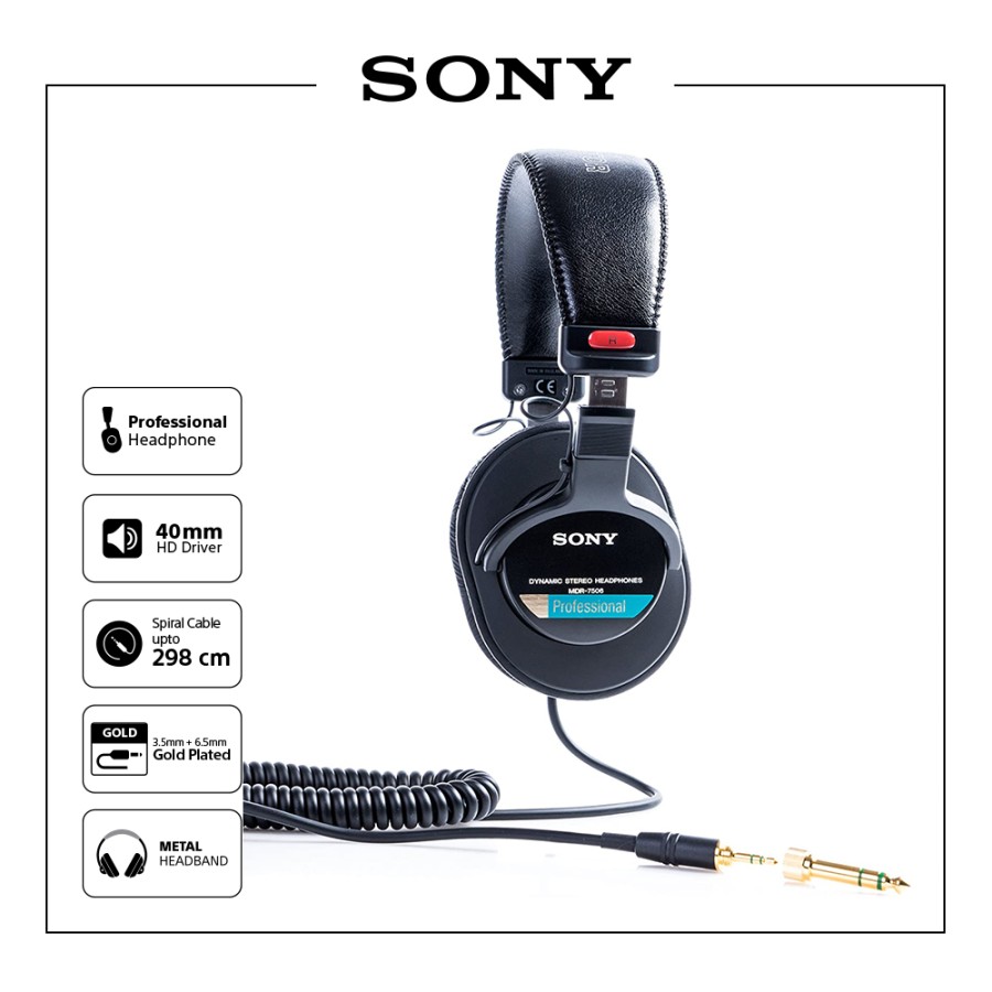 Headphone SONY MDR-7506 Stereo Professional Headphones / MDR