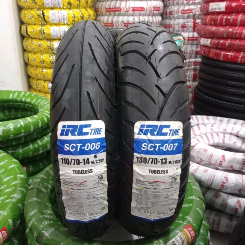 新車　110/70-14 130/70-13 PCX160 125 IRC BAN PCX 160 Sepasang IRC Tubeles Depan 110/70 14 Belakang 130/70