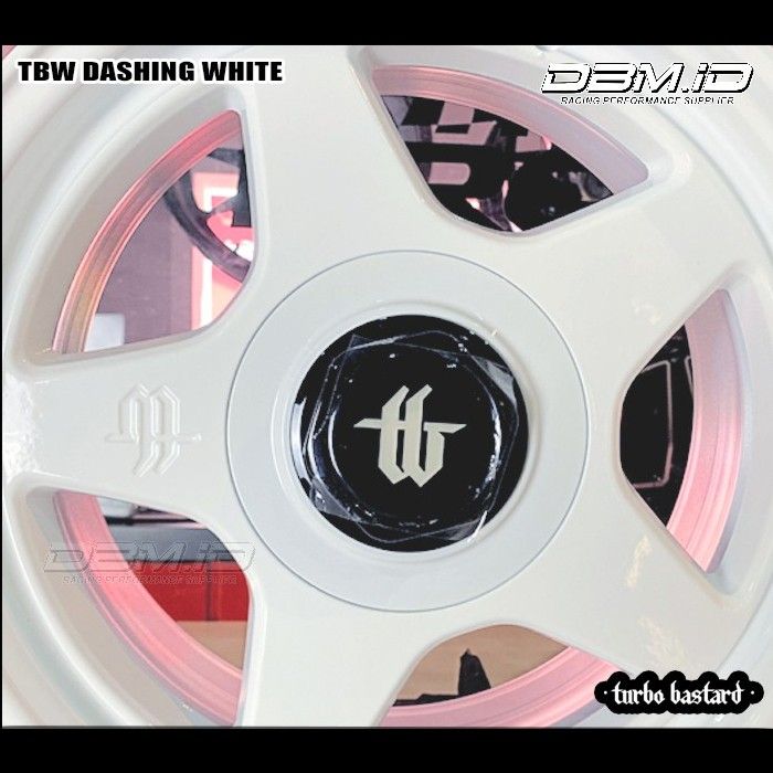 Velg Mobil TBW Turbo Bastard Dashing R15 4x100 White putih